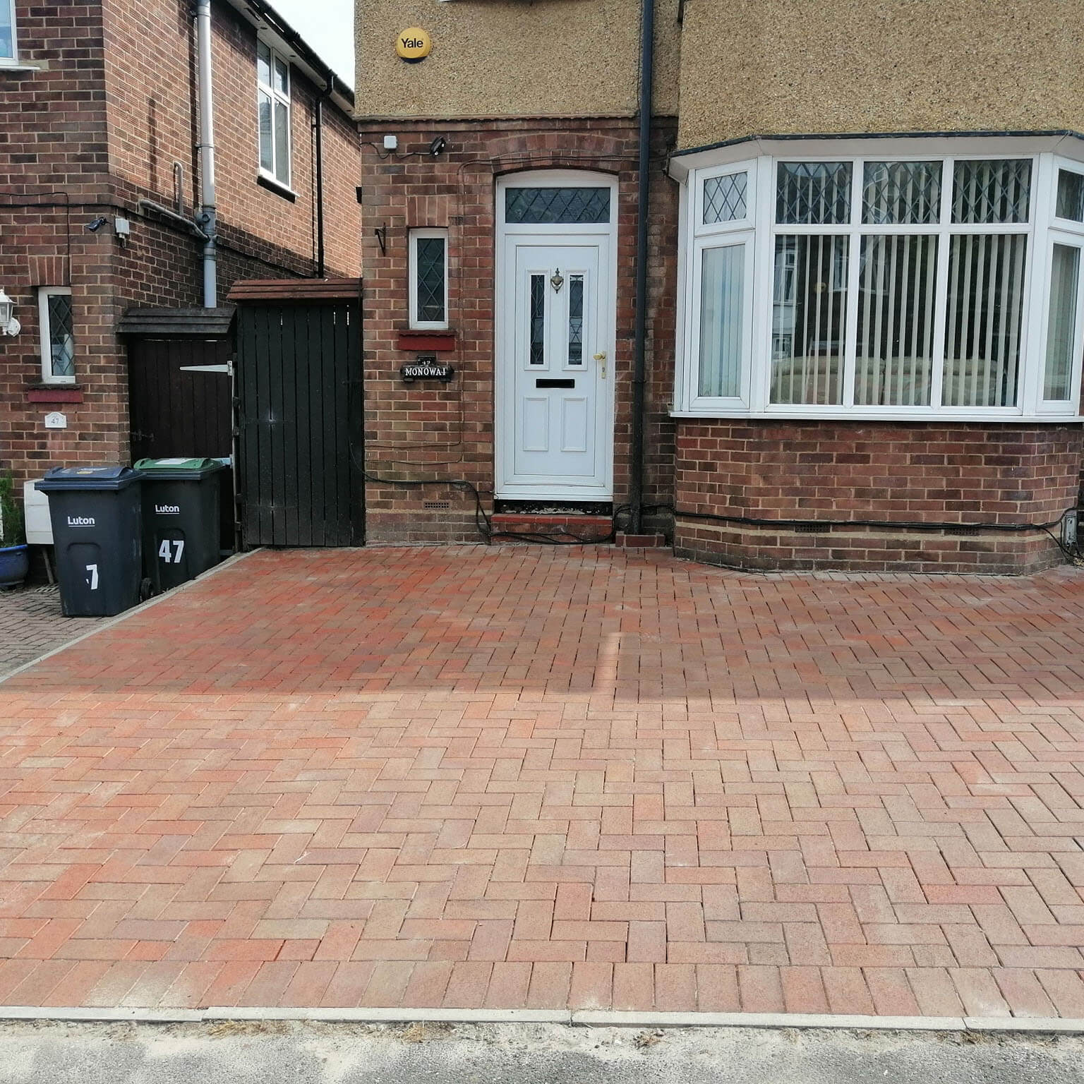 block paved driveway