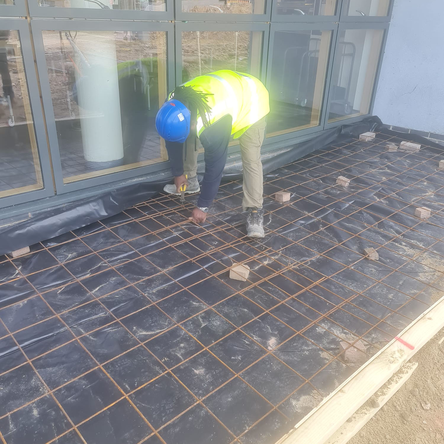 worker with foundations
