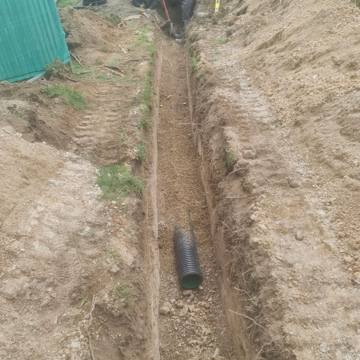 ditch for laying pipe