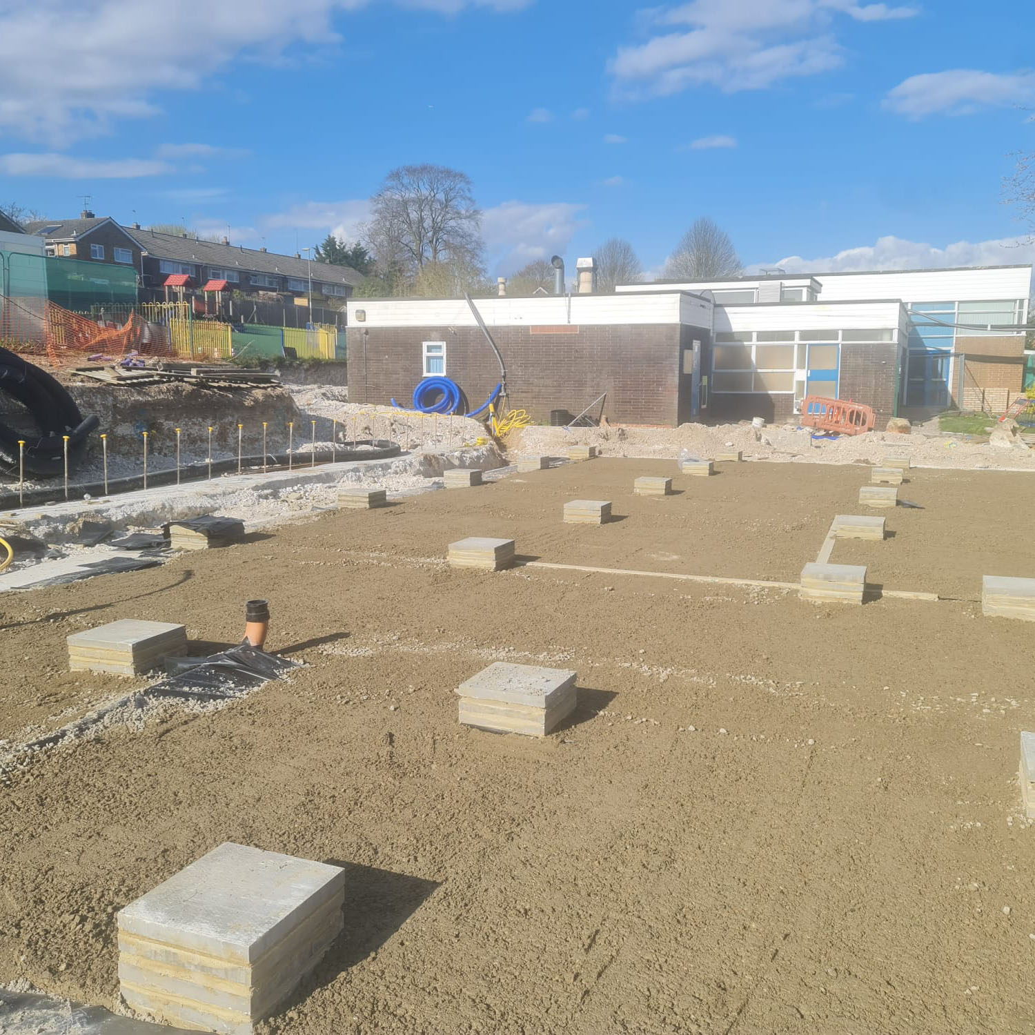 large area being prepped for groundworks
